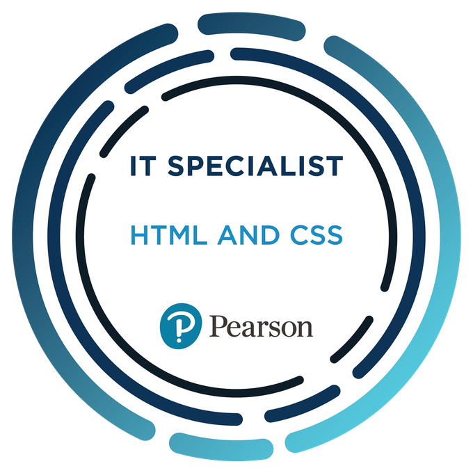 IT Specialist HTML and CSS badge